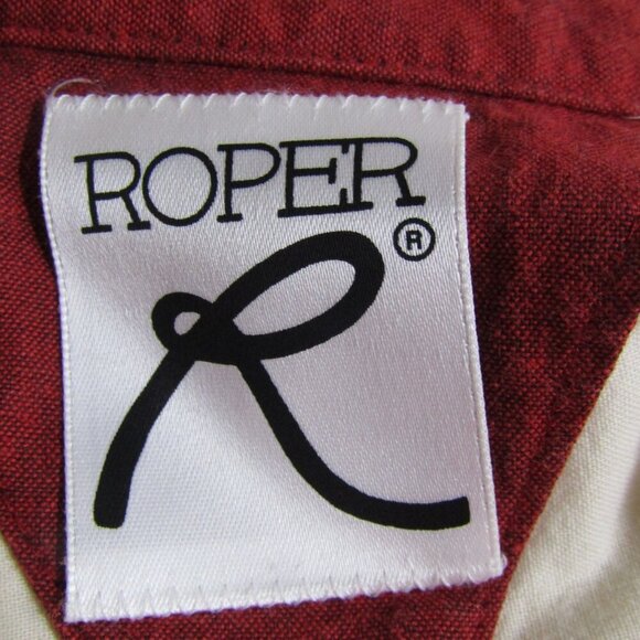 VTG ROPER Southwestern Aztec Cowboy Rodeo Western Pearl Snap Shirt USA M - Picture 8 of 11